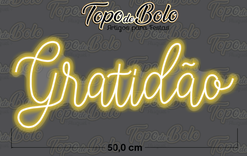Letreiro gratidao