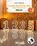 Combo Led numeros do (0 a0 9) Slim 50CM - Base removivel