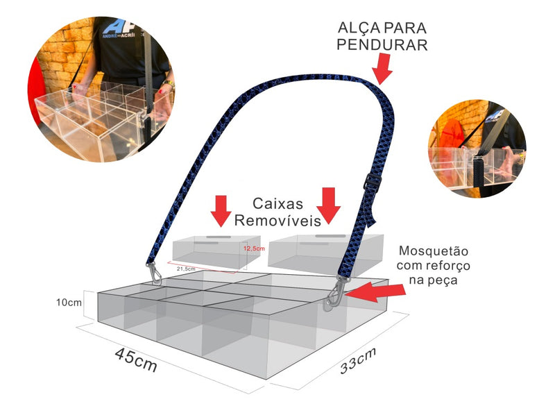 Caixa / Tabuleiro de Doces - 100% Acrílico