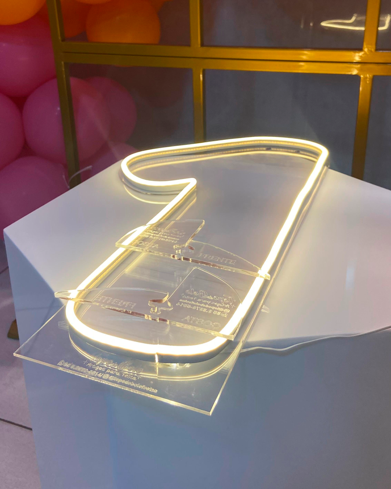 Combo Led Números (0 ao 9) Buchudinhos 50CM - 2mm - Base Removível