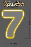 Número em Led Neon (0 ao 9) Buchudinho 50CM - 2mm - Base Removível