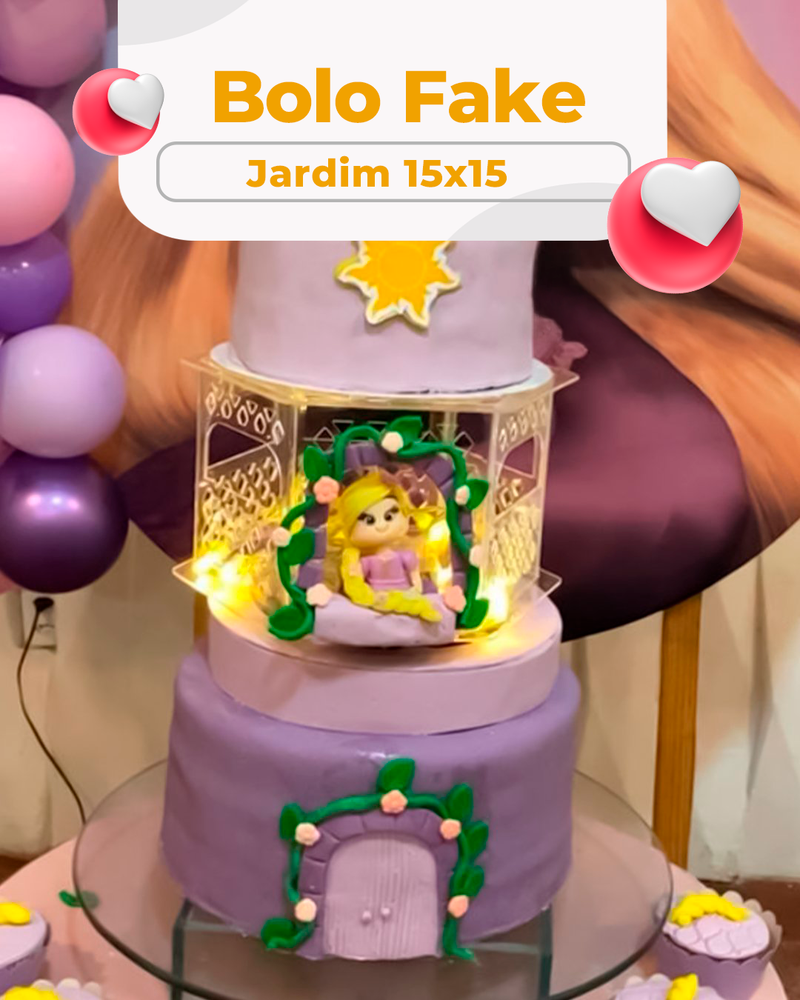 Bolo Fake Jardim 15x15