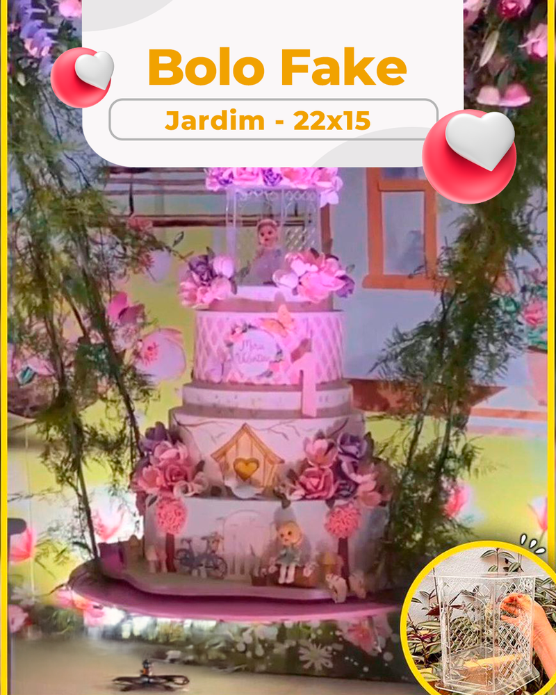 Bolo Fake Jardim 22x15