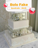 Bolo Fake Quadrado 20x15