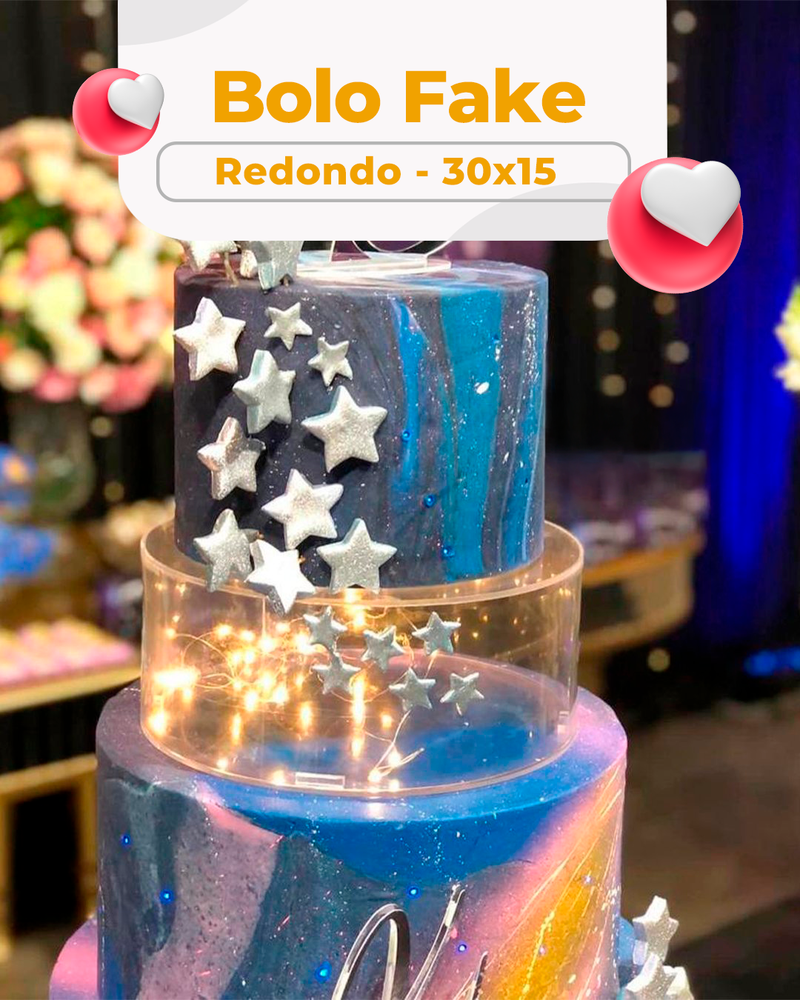 Bolo Fake Redondo 30x15
