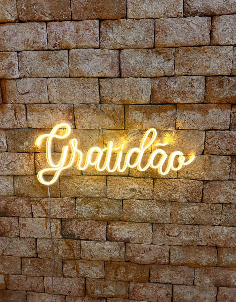 Letreiro gratidao