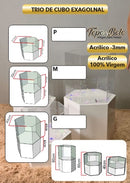 Trios Cubos/Hexagonal  - luli reis (3mm)