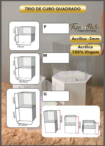 Trios Cubos/Hexagonal  - luli reis (3mm)