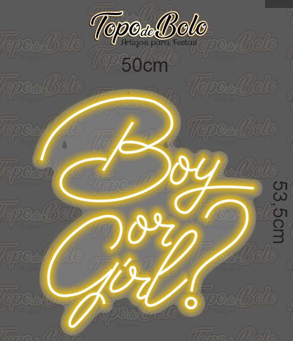 Letreiro "Boy or Girl"