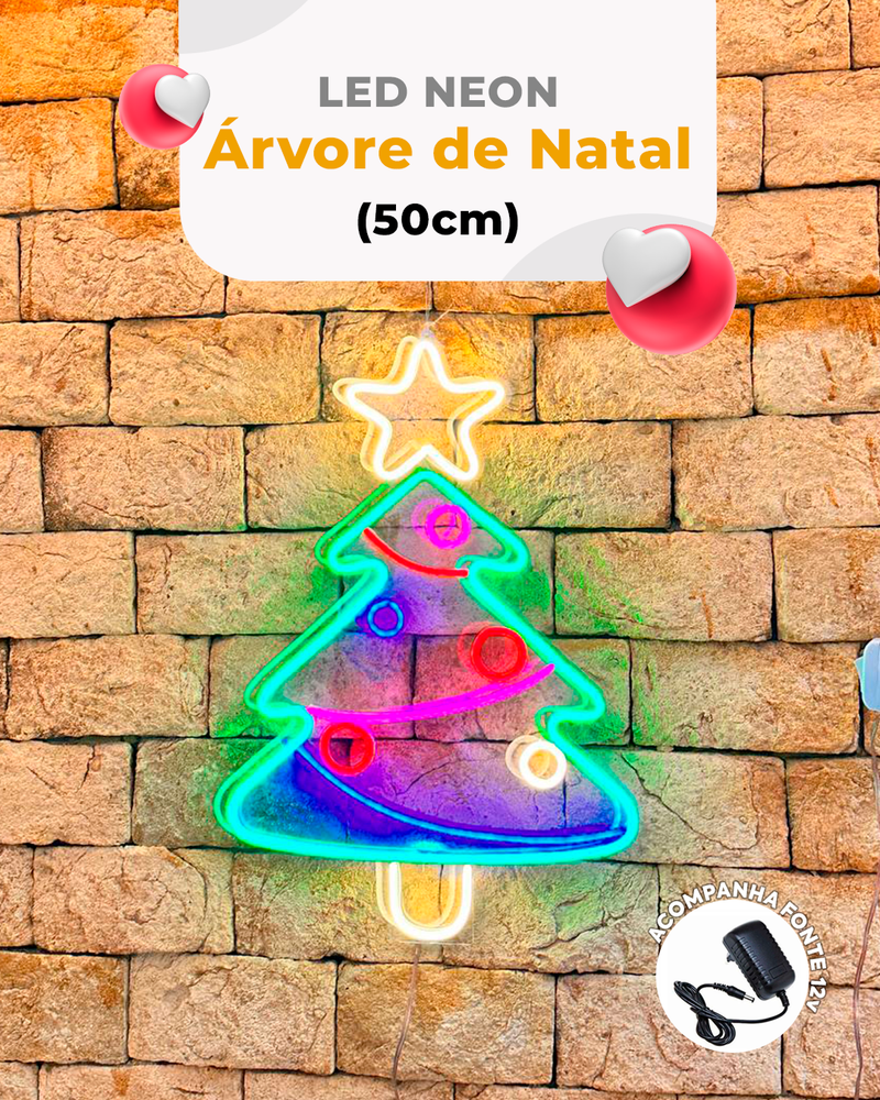 Letreiro "Arvore de Natal"