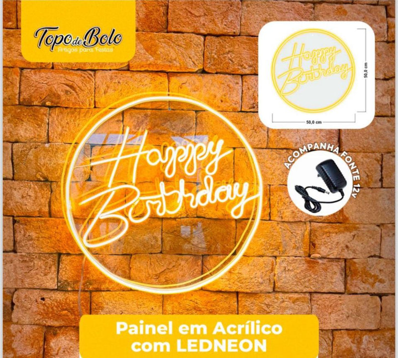 Cópia de Happy 50cm (OFERTA RELAMPAGO) - Topo de Bolo Festas