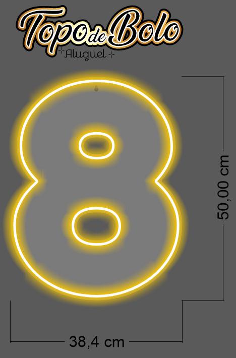 Números em Led Neon (0 ao 9) de 50 cm - Sem Base - Buchudinho