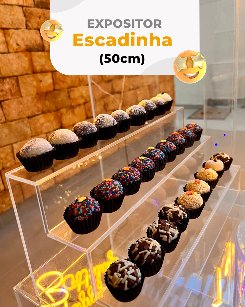 Escadinha de Doces – Expositor para Brigadeiros e Cupcakes
