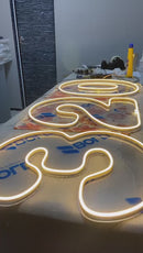 Número em Led Neon (0 ao 9) Buchudinho 50CM - 2mm - Base Removível