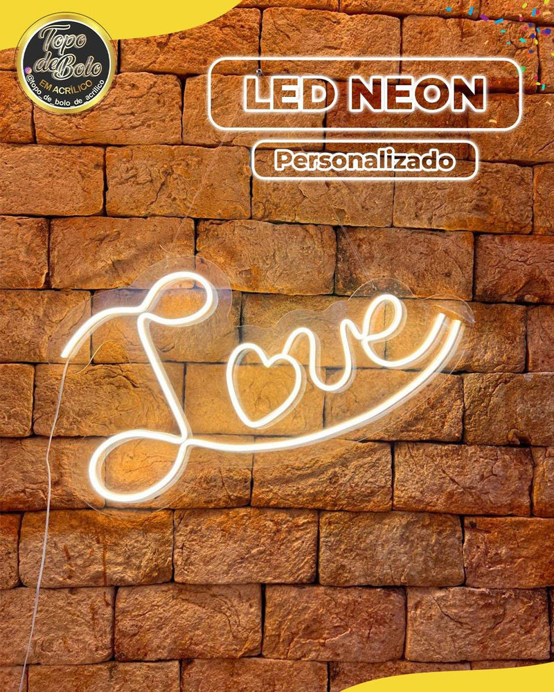 Letreiro Love, Letreiro em Led Neon, Led Neon Personalizado, Letreiro Placa Neon