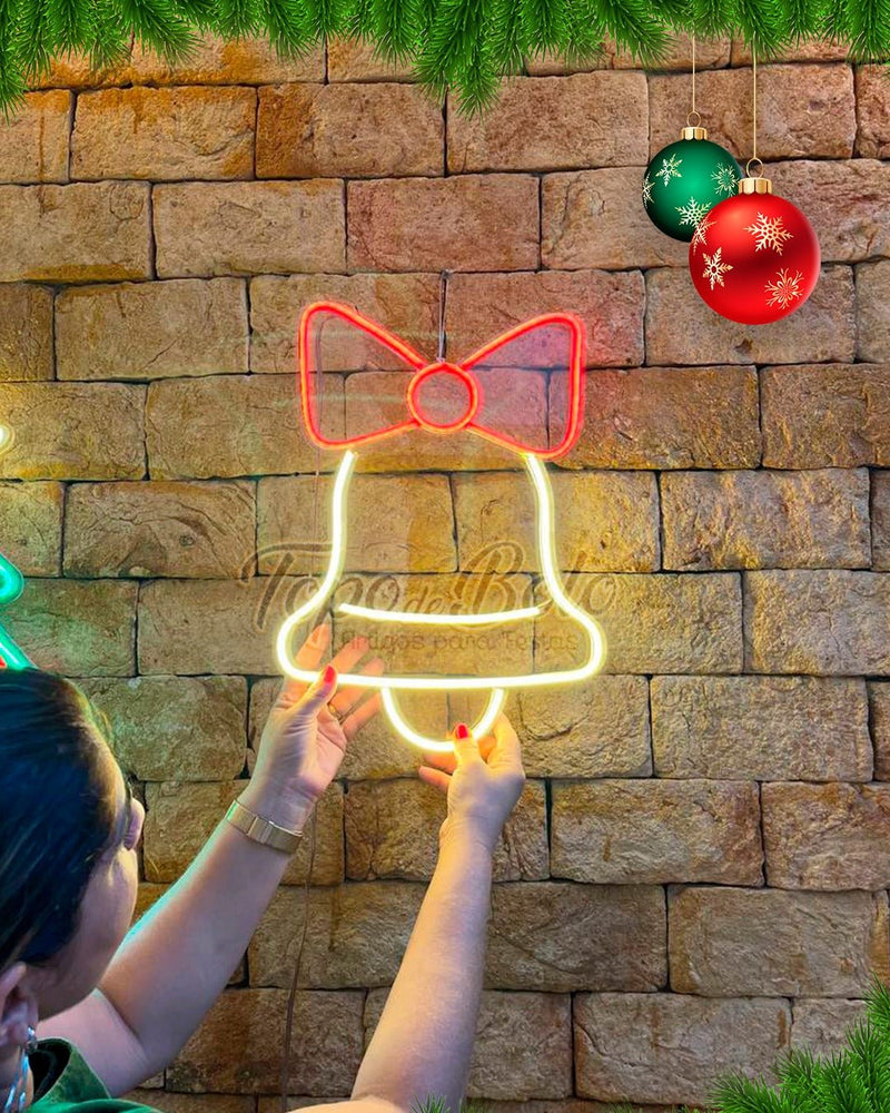 Sino de Natal, Letreiro em Led Neon, Led Neon Personalizado, Letreiro Placa Neon