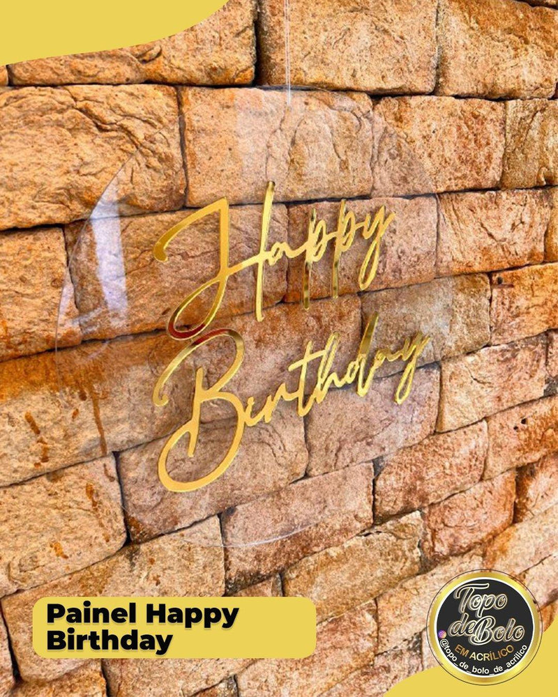 Painel "Happy Birthday" - Topodebolofestass